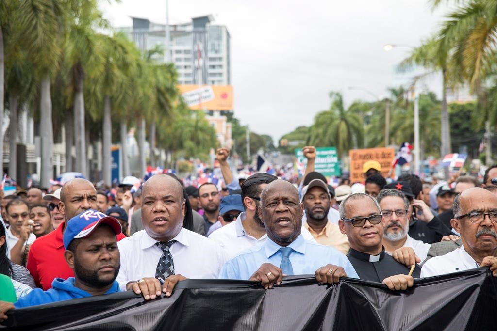 Dominican Republic opposition groups protest planned constitutional